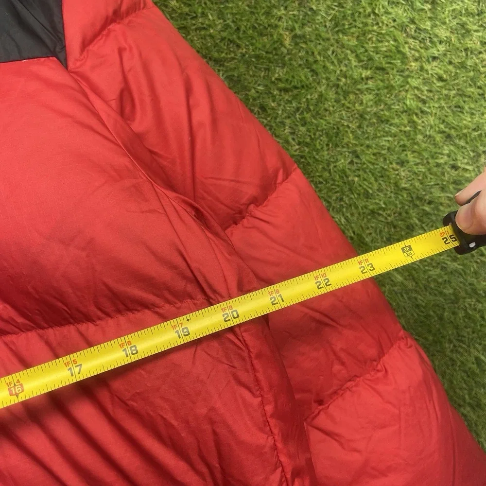 The North Face Dow Jacket Mens Medium Red Down Filled 700 Outdoor Puffer Hiking